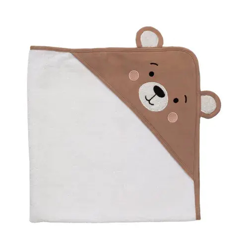 Living Textiles Hooded Towel Character Cuddly Bear | Baby Bunting AU