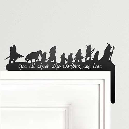 Xyverart Lord Middle-Earth Inspired Metal Door Corner Wall Art, Hobbit Decor, Metal Door Decor for Home, Unique Gift for Lord Fans (Right Side)