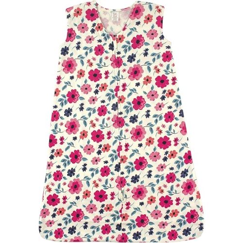 Touched by Nature Unisex Baby Organic Cotton Sleeveless Wearable Sleeping Bag, Sack, Blanket, Garden Floral, 18-24 Months