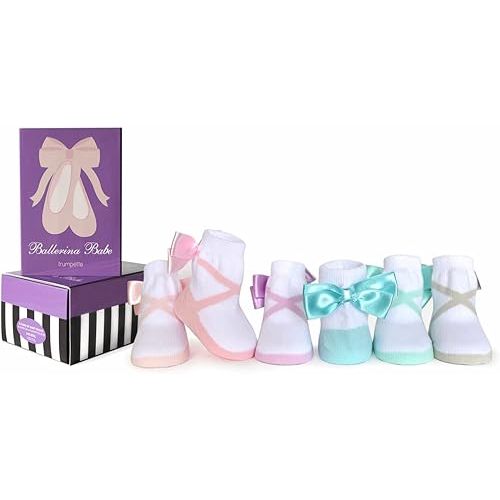 Trumpette Baby Boy/Girl Sock Set for Infant-Toddler, 6-pack, Unisex, 0-24 Months