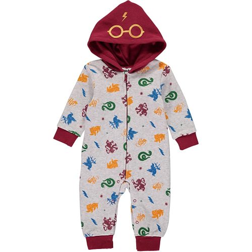 Harry Potter Baby Boys Long-Sleeve Bodysuit Pajamas - Baby Boy Clothes with Harry Potter Prints