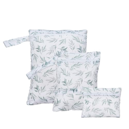 Happy Flute 3 Set Wet Bag Storage Bag Zipper Waterproof Washable Travel Bags, Beach, Pool, Gym Bag for Cloth Diaper, Swimsuits & Wet Clothes(EF584)