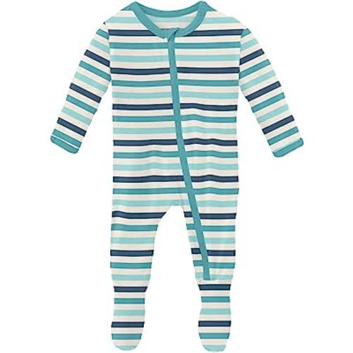 Amazon.com: KicKee Pants Print Footies with Zipper, Super Soft One-Piece Jammies, Viscose from Bamboo Sleepwear for Babies and Kids : Clothing, Shoes & Jewelry