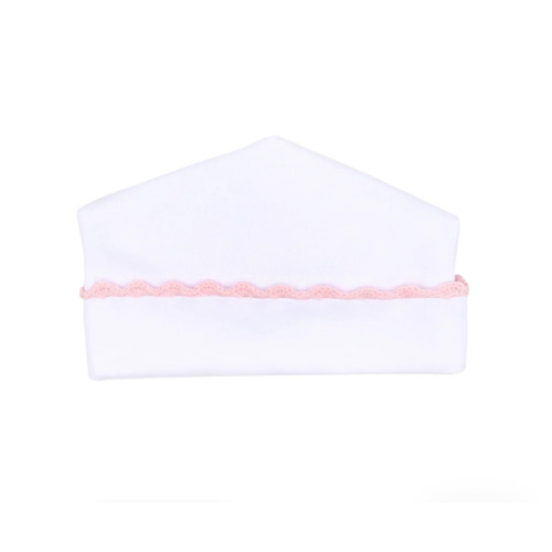 Baby Joy Hat with Pink Crochet Trim