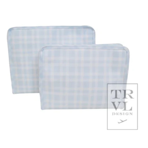 BLUE PIMLICO PLAID ROADIE - MEDIUM – Southern Sorelle Embroidery Boutique