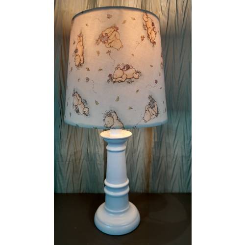 Vintage Winnie the Pooh Nursery / accent lamp, Pooh and Piglet vintage baby lamp, turquoise Pooh Nursery lamp, baby boy girl gift / lamp