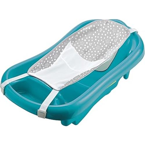 The First Years Newborn to Toddler Baby Bath Tub - Convertible 3-in-1 Baby Tub with Removable Sling - Ages 0 to 24 Months - Sure Comfort - Teal