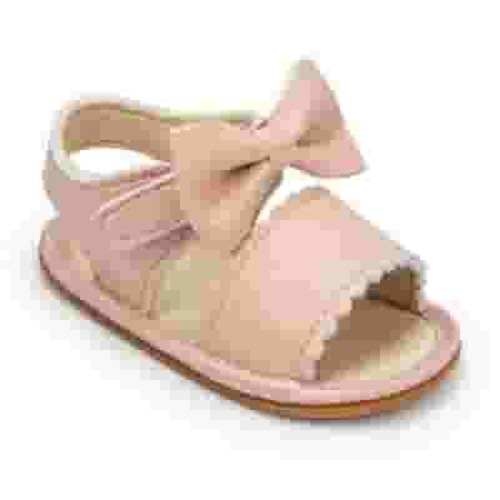 Meckior Baby Girls Sandals Rubber Sole Infant Summer Bow-Knot Shoes for First Walker 0-18 Months