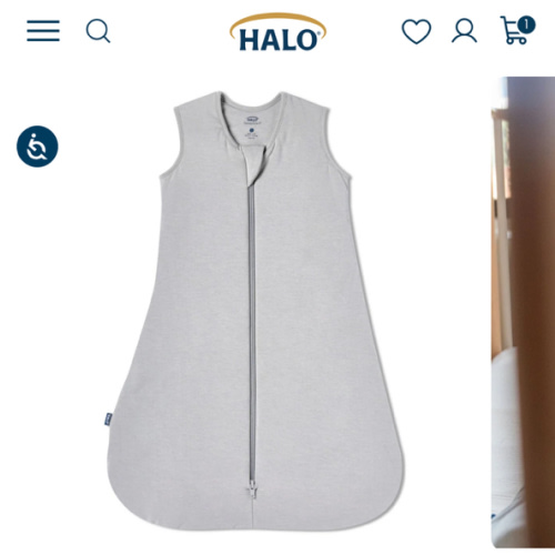 HALO - 1.5 TOG supersoft bamboo wearable blanket, double zipper sleeping bag with weighted feel - green