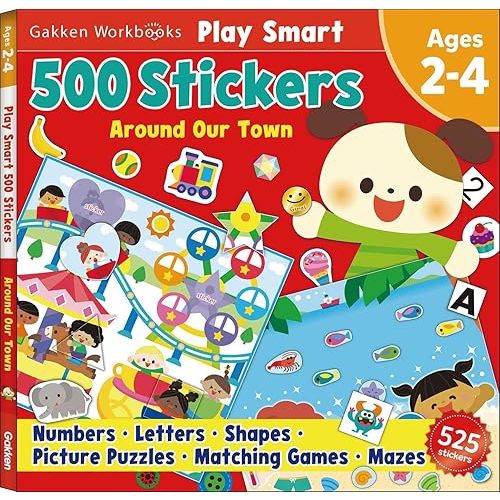 Play Smart 500 Stickers Around Our Town: For Ages 2-4