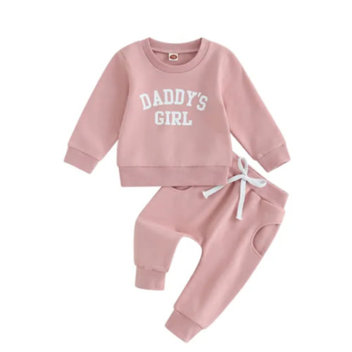 DADDY'S GIRL Joggers Outfit 3-6 mo - Hazel & Bo