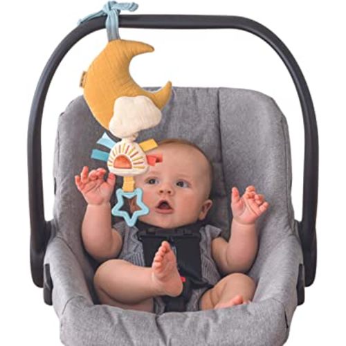 Itzy Ritzy – Musical Pull-Down Toy; Bitzy Notes Toy Attaches to Car Seat or Stroller & Plays a Soothing Melody, Moon
