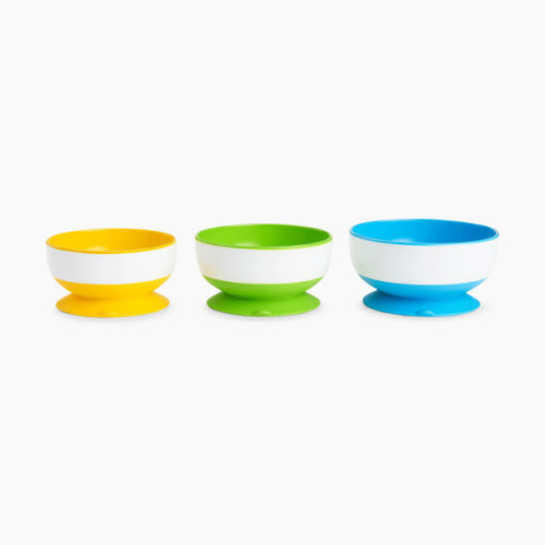 Munchkin Stay Put Suction Bowls (3 Pack) - Blue/Green/Yellow