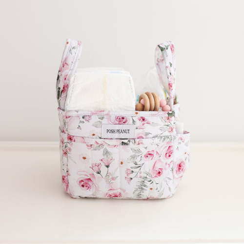 Floral Newborn Essentials Storage Basket | Bianca Jane