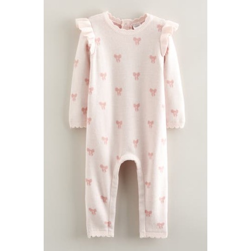 Bow Print Cotton Romper