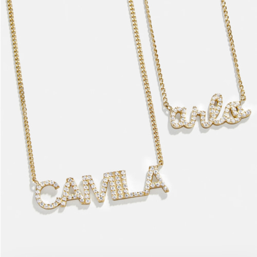 Pavé Custom Nameplate Necklace - Large