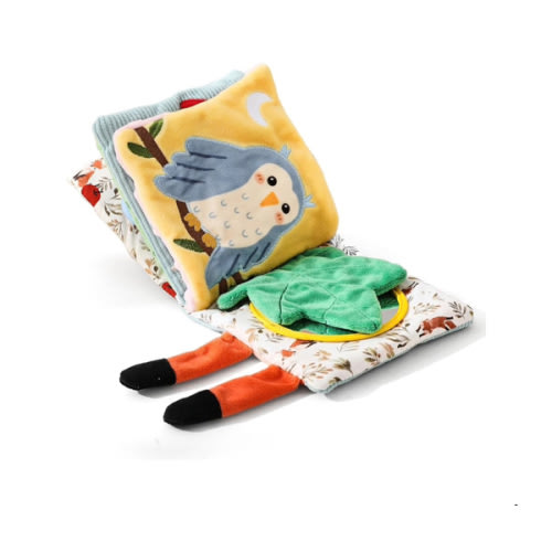 Montessori Soft Baby Book - Sensory Book for Babies 0-12 Months with Crinkle Paper, Touch & Feel Textures, Baby Safe Mirror & Teether. Educational Infant Toys for Tummy Time, Newborn