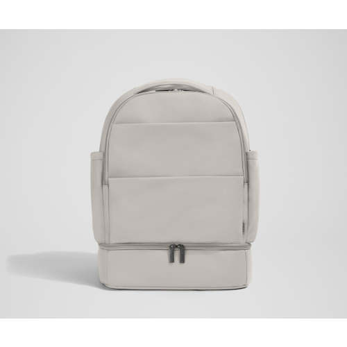 The Double Diaper Backpack in Cloud Gray