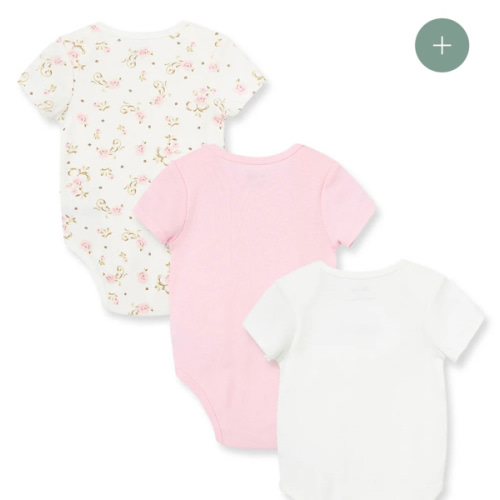 Vintage Rose 3-Pack Bodysuits