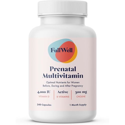 Prenatal Vitamins | Choline, folate, Vitamin D for fetal Growth, Brain Development | 26+ Vital Nutrients | Dietitian-Formulated, OBGYN Recommended, Non-GMO, 3rd Party Tested, 30 Servings
