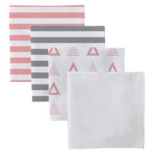 Pure Fiber Kid's Striped Rayon Bamboo Swaddle Set Pink