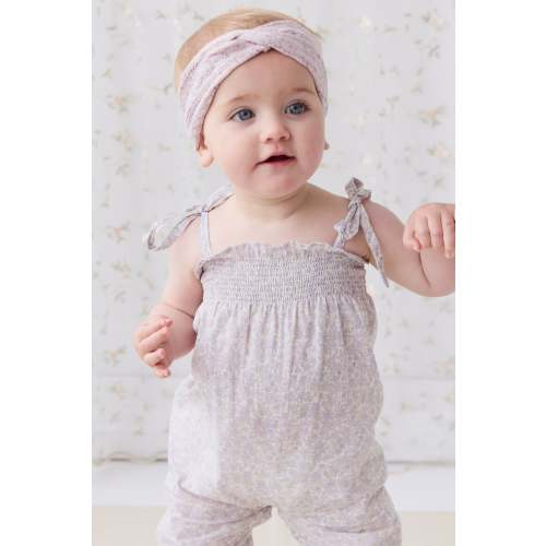 Organic Cotton Summer Playsuit - Chloe Lavender