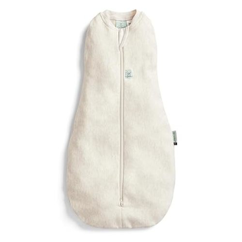 ergoPouch Cocoon Swaddle Sack 0.2 TOG - Baby Sleep Sack, Gentle Snug Fit Helps Calm Startle Reflex, Ideal for Arms In/Out Sleeping, Soft Breathable Fabric for Better Sleep (0-3 Months, Oatmeal Marle)