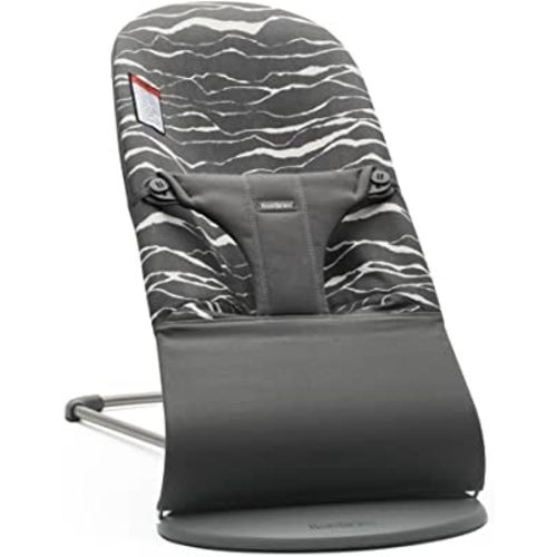 BabyBjörn Bouncer Bliss, Cotton, Anthracite/Landscape Print