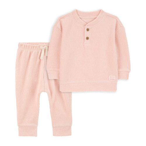 Baby 2-Piece Ribbed Velour Pullover & Pants Set | Carter's