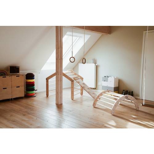 Transformable climber triangle set of 3 Montessori triangle with slide and arch rocker Climbing ladder Toddler Gym Toys Kletterdreieck