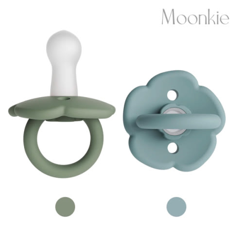 Astrid Classic Silicone Pacifiers | 2 Pack | Sage/Ether | 0-6mo