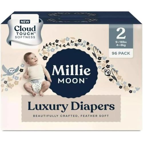 Millie Moon Luxury Diapers - (Size - 2 and Count - 96)