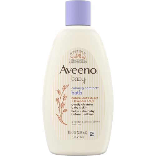 Aveeno Baby Calming Comfort Bath & Wash with Relaxing Lavender & Vanilla Scents & Natural Oat Extract, Hypoallergenic & Tear-Free Formula, Paraben-, Phthalate- & Soap-Free, 8 fl. Oz