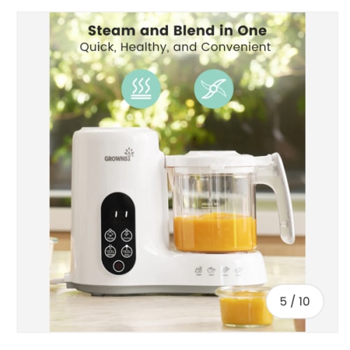 White Baby Food Maker | Steam & Blend | Nutri-Steaming – GROWNSY