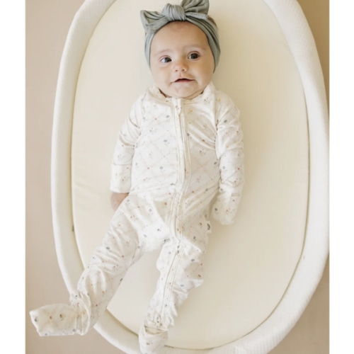 Vintage Blooms Bamboo Zippy Romper | Little Joy Co.