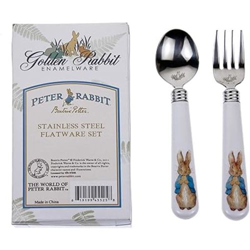 Golden Rabbit Enamelware - Flatware 2-piece Gift Set (Peter Rabbit)