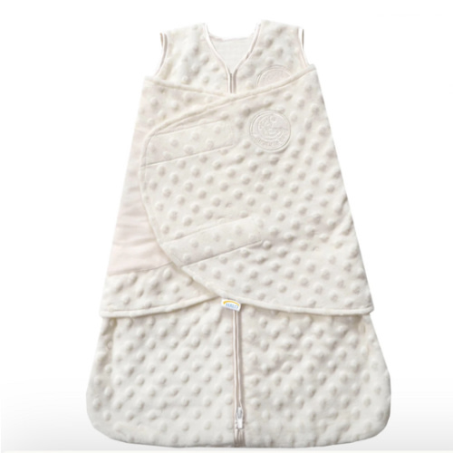 Cream Plushy Dot Velboa Swaddle - Newborn | HALO