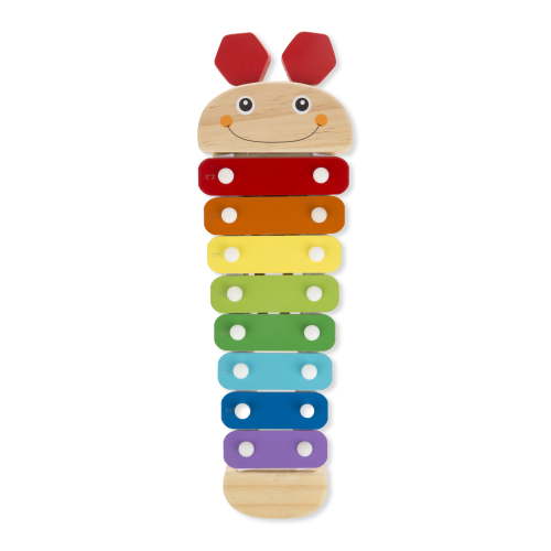 Melissa & Doug Caterpillar Xylophone Musical Toy With Wooden Mallets 15.25" x 6.5" x 1.5