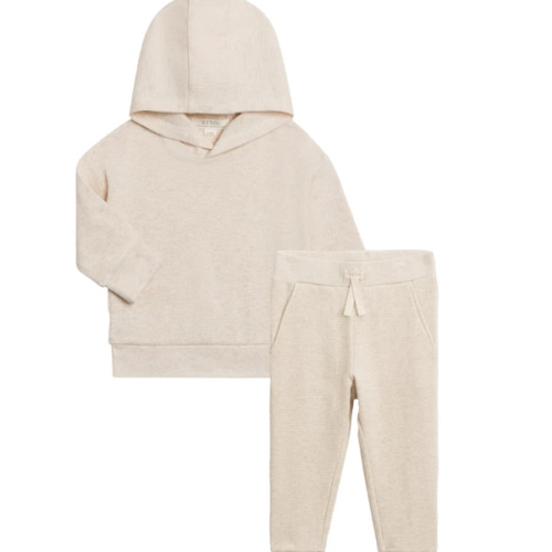 Organic 2-Piece Waffle Hoodie and Jogger Set