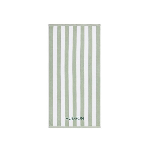 Rugby Stripe Bath Towel - Sage