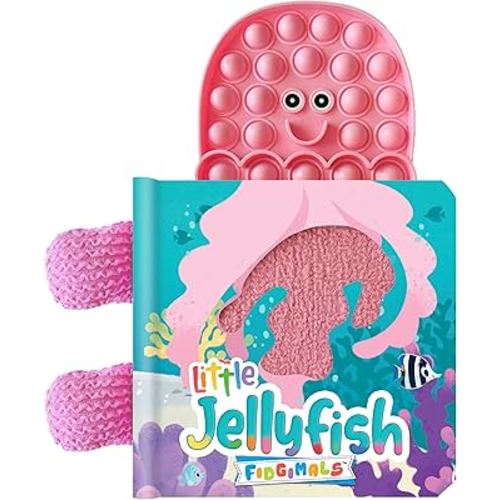 Fidgimals Little Jellyfish Animal Baby Book | Sensory Board Book with Pop It Fidget Toys, Perfect Sensory Toys for Toddlers I Baby Books I Your Sensory Fidget Ocean Friend