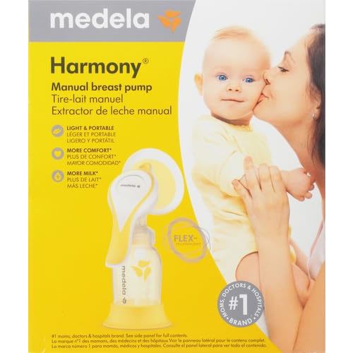 Medela Manual breast pump with Flex Shields Harmony Single Hand for More Comfort and Expressing More Milk