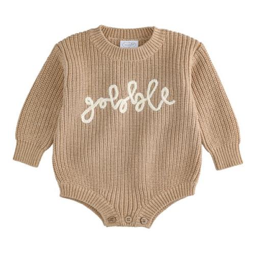 Gobble Chainstitch Baby Sweater Bubble – Everleigh Elaine
