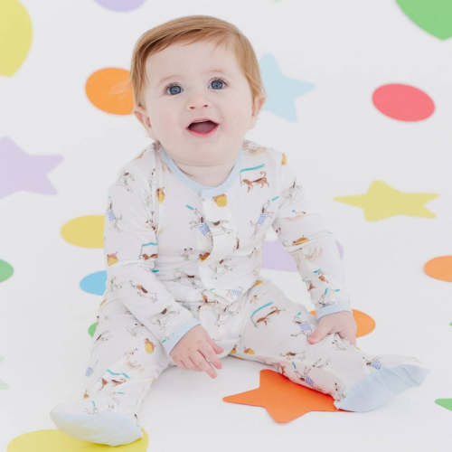 howlarious modal magnetic parent favorite footie - 6-9mo size