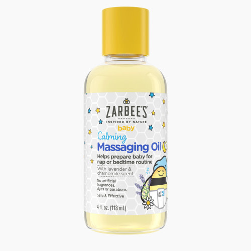 Zarbee's Baby Massage Oil, Calming and Soothing with Lavender and Chamomile to Help Sleep