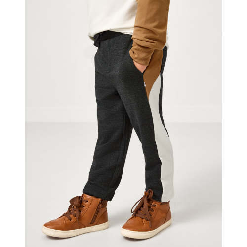 Heather Black Panel Jogger | Little Sleepies 6-12M