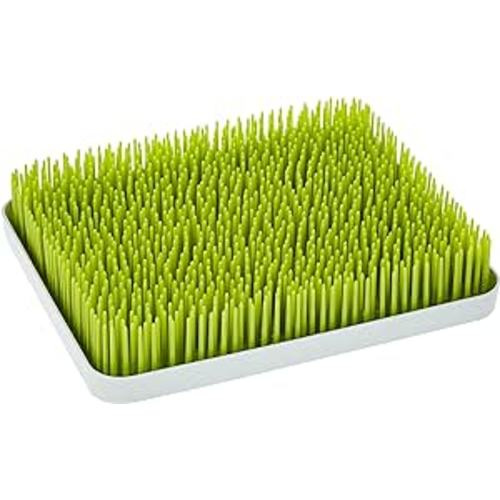 Boon Lawn Countertop Baby Bottle Drying Rack with Antimicrobial Tray - Spring Green - Bottle Rack and Organizer - Baby Feeding Essentials - 13.5 x 11 x 2.5 - 1 Count