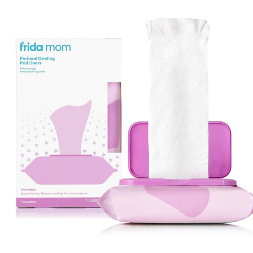 Perineal Medicated Witch Hazel Full-Length Cooling Pad Liners for Postpartum Care by Frida Mom | Speeds Healing and Reduces Swelling for Perineal Area | 24-Count
