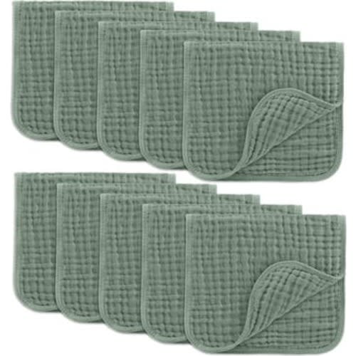 Muslin Burp Cloths - Pack of 10