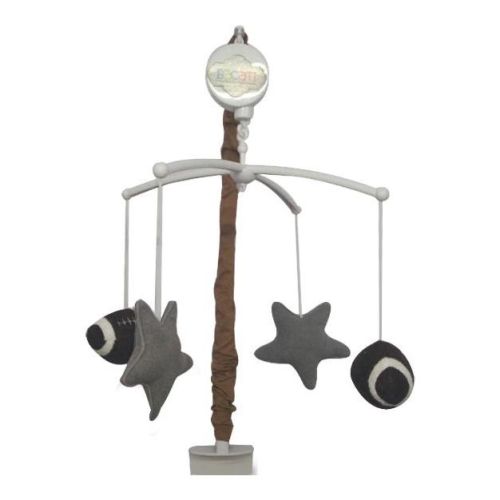 Bacati - Football Brown/grey Musical Mobile